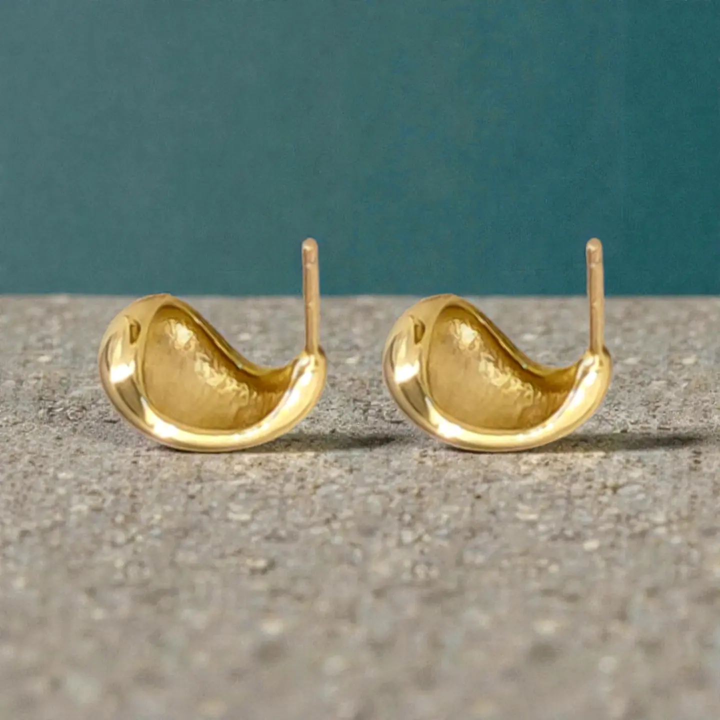Aros Gota | Plata 925 baño de oro 18k 6