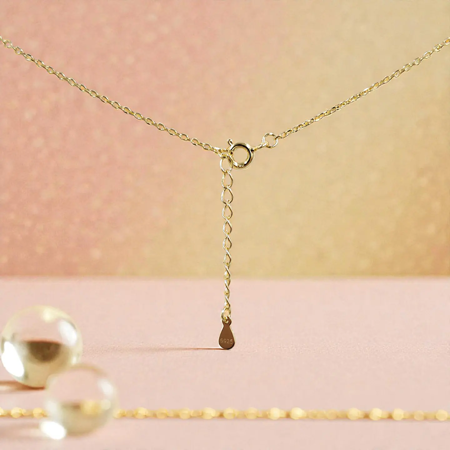 Collar Malaquita | Plata 925 baño de oro 18k 5