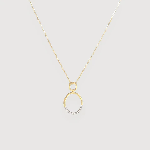Collar Órbita | Plata 925 baño de oro 18k