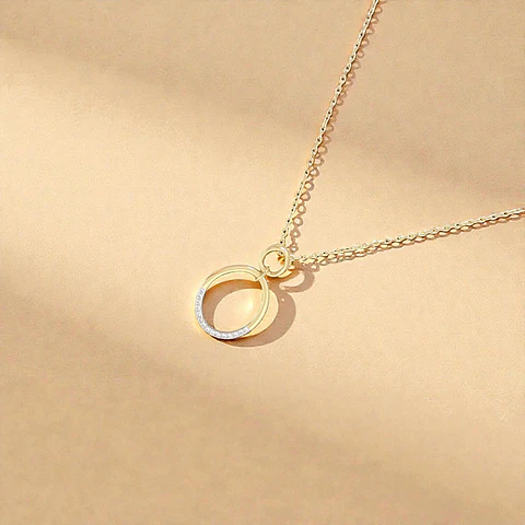 Collar Órbita | Plata 925 baño de oro 18k