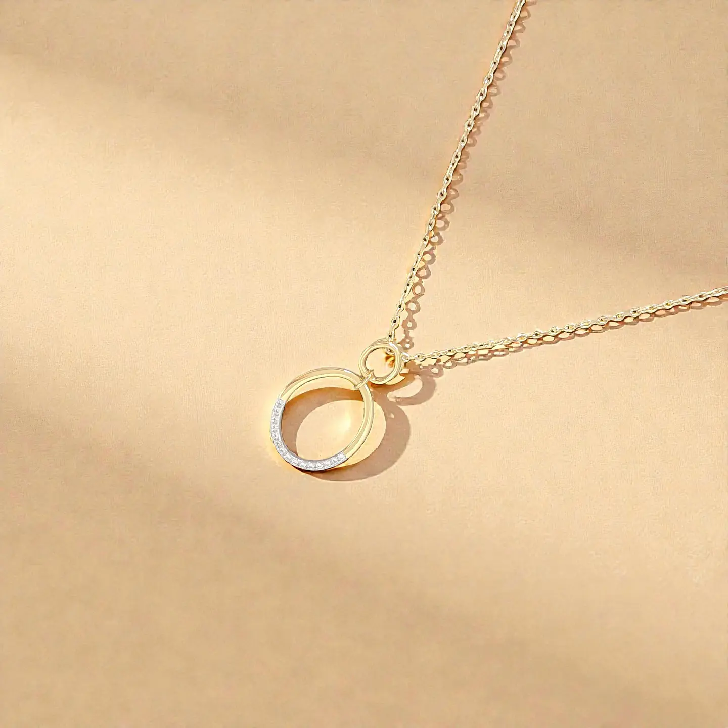 Collar Órbita | Plata 925 baño de oro 18k 2