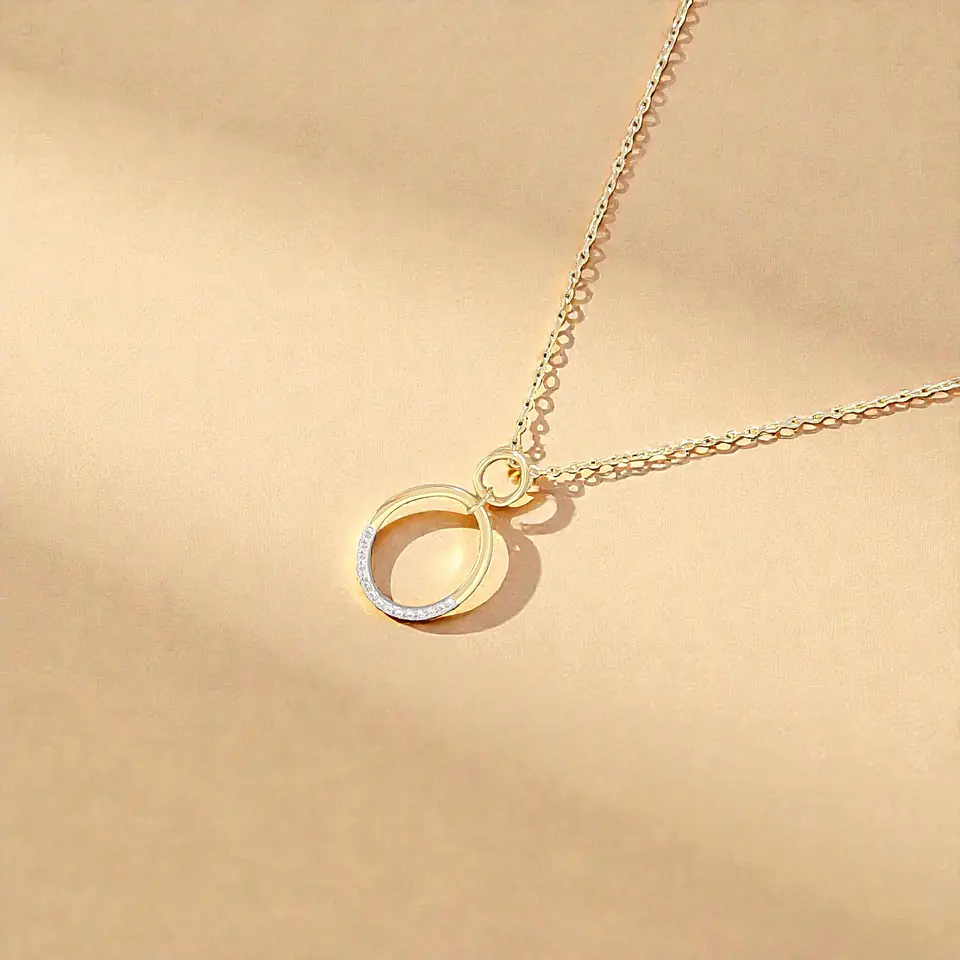 Collar Órbita | Plata 925 baño de oro 18k 2
