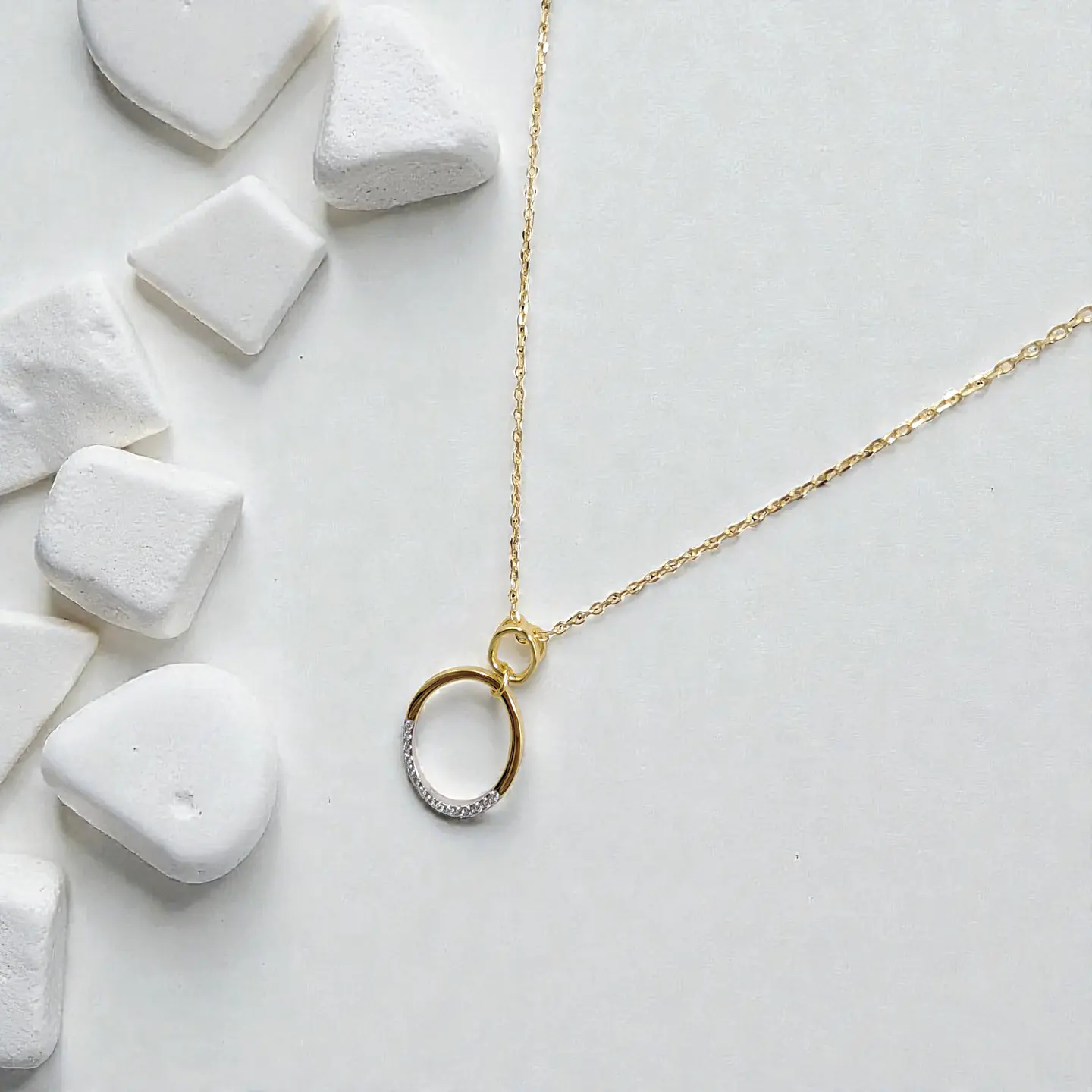 Collar Órbita | Plata 925 baño de oro 18k 5