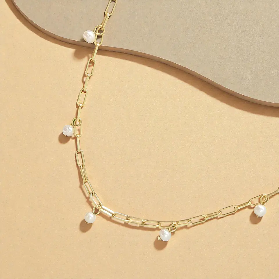 Collar Perlina | Plata 925 baño de oro 18k 2