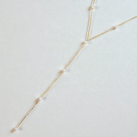 Collar Cascada | Plata 925 baño de oro 18k