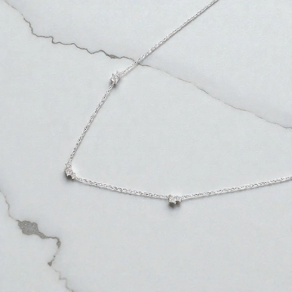 Collar Astra | Plata 925 baño de rodio 2