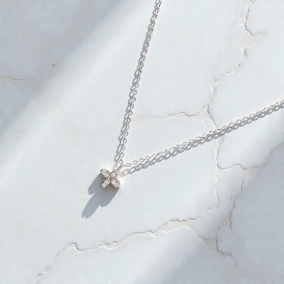 Collar Floralia | Plata 925 baño de rodio 4