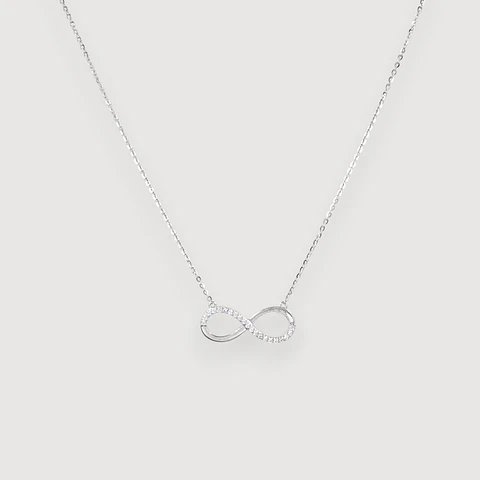 Collar Infinito | Plata 925 baño de rodio