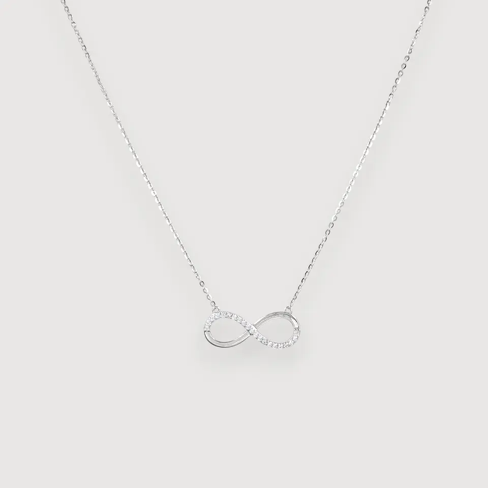 Collar Infinito | Plata 925 baño de rodio 1