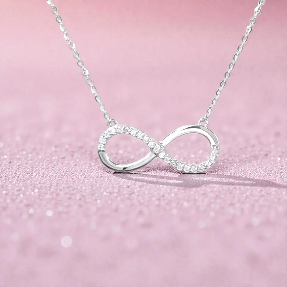 Collar Infinito | Plata 925 baño de rodio 5