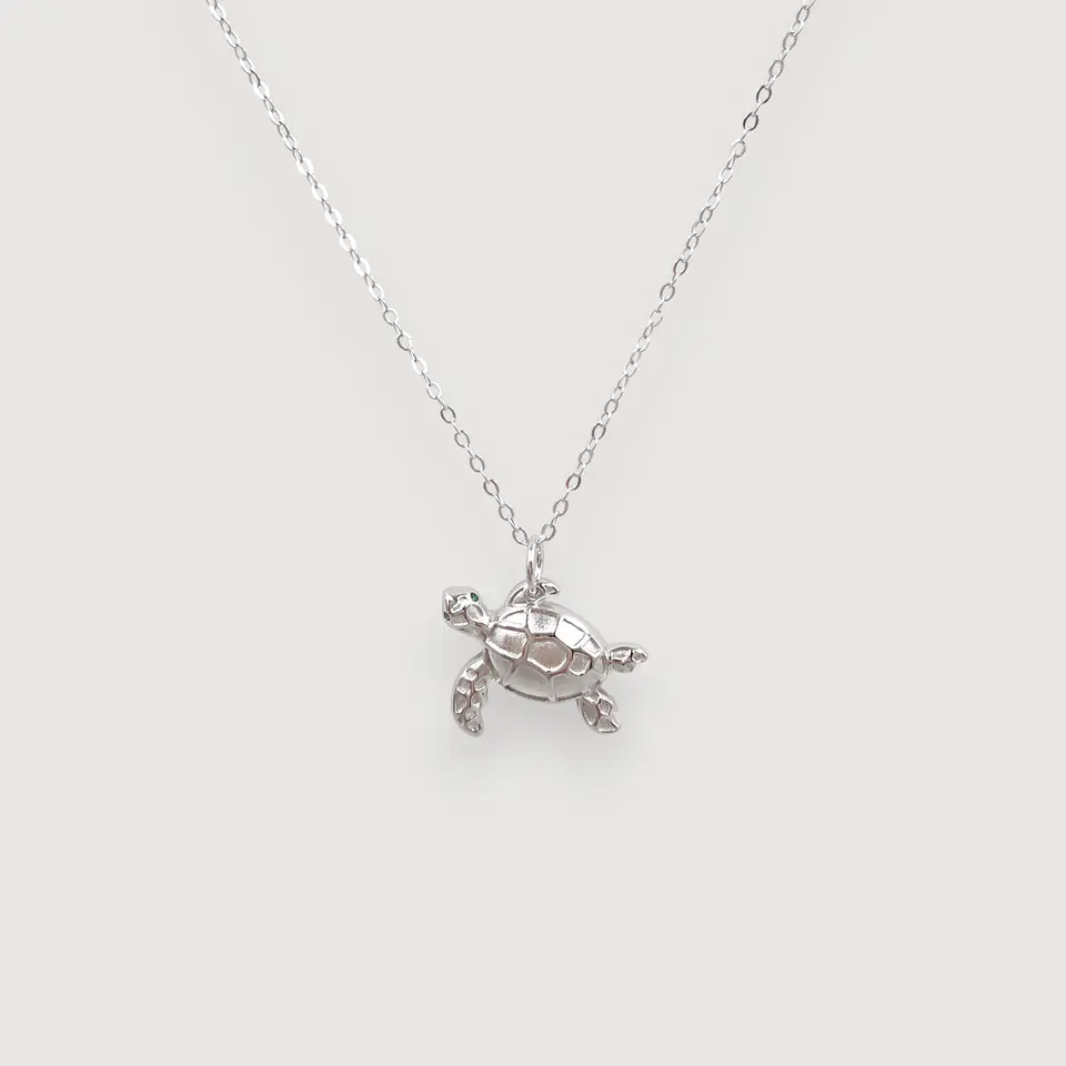 Collar Tortuga | Plata 925 baño de rodio 1