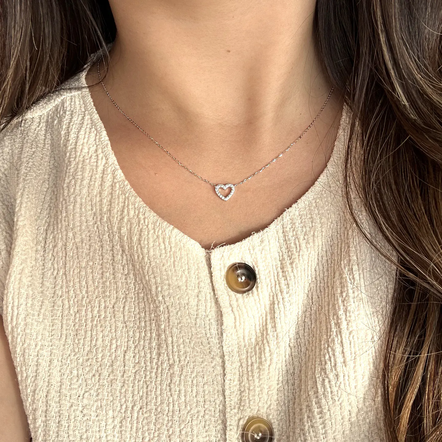 Collar Amore | Plata 925 baño de rodio 5