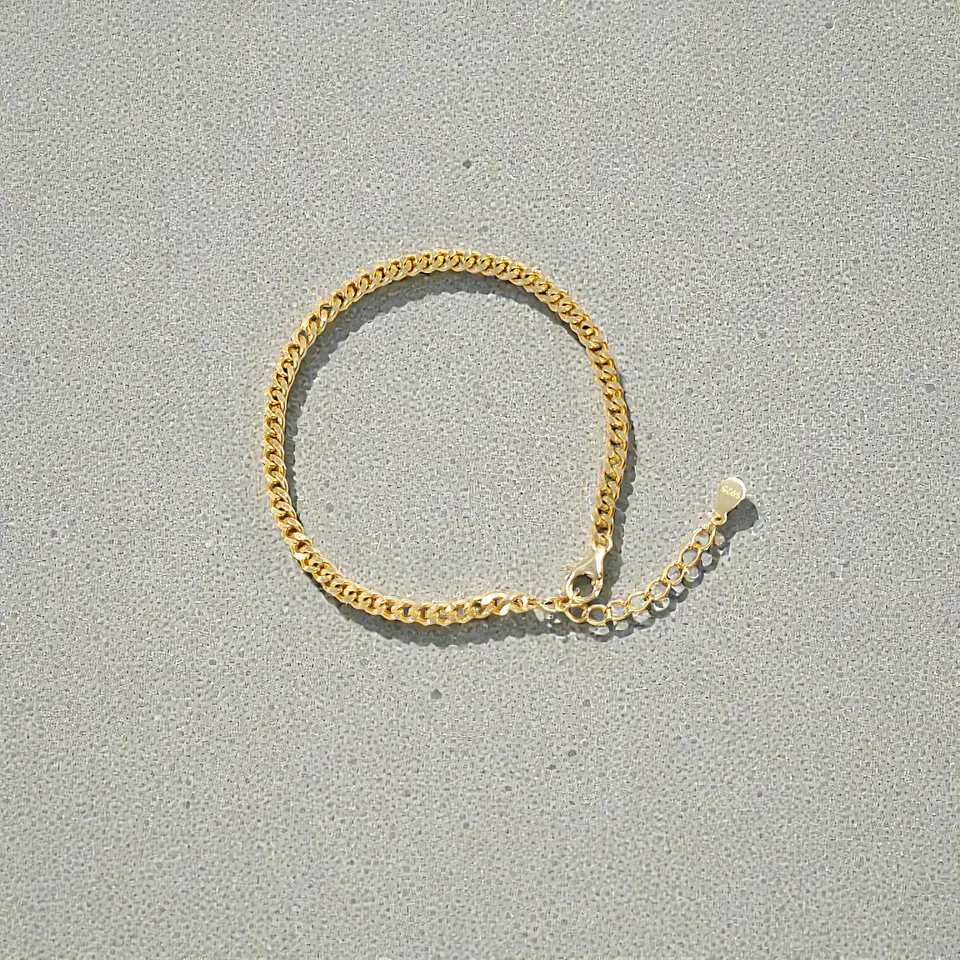 Pulsera Brío Grumet | Plata 925 baño de oro 18k 4