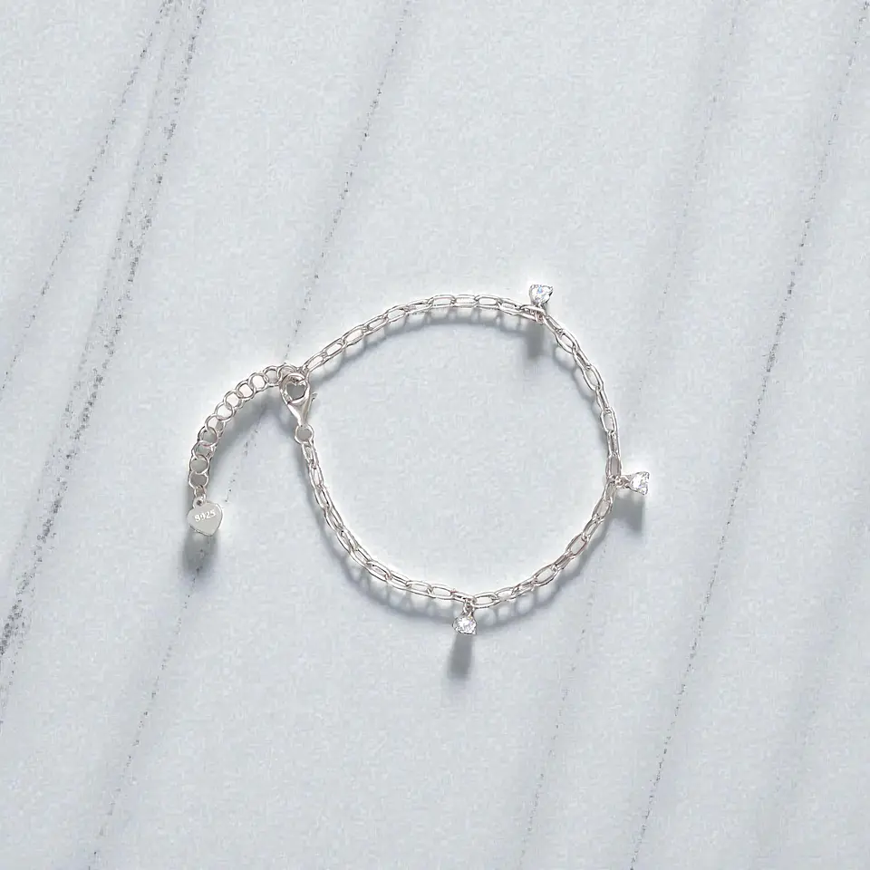 Pulsera Riviera | Plata 925 baño de rodio 5