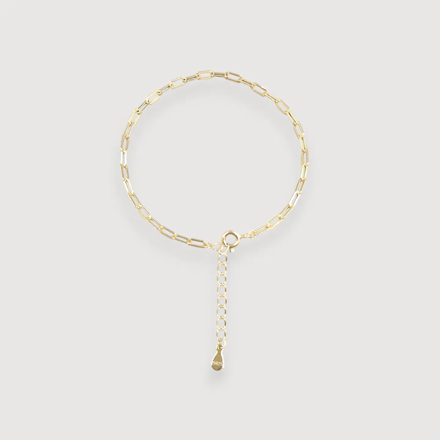 Pulsera Paper Clip | Plata 925 baño de oro 18k 1