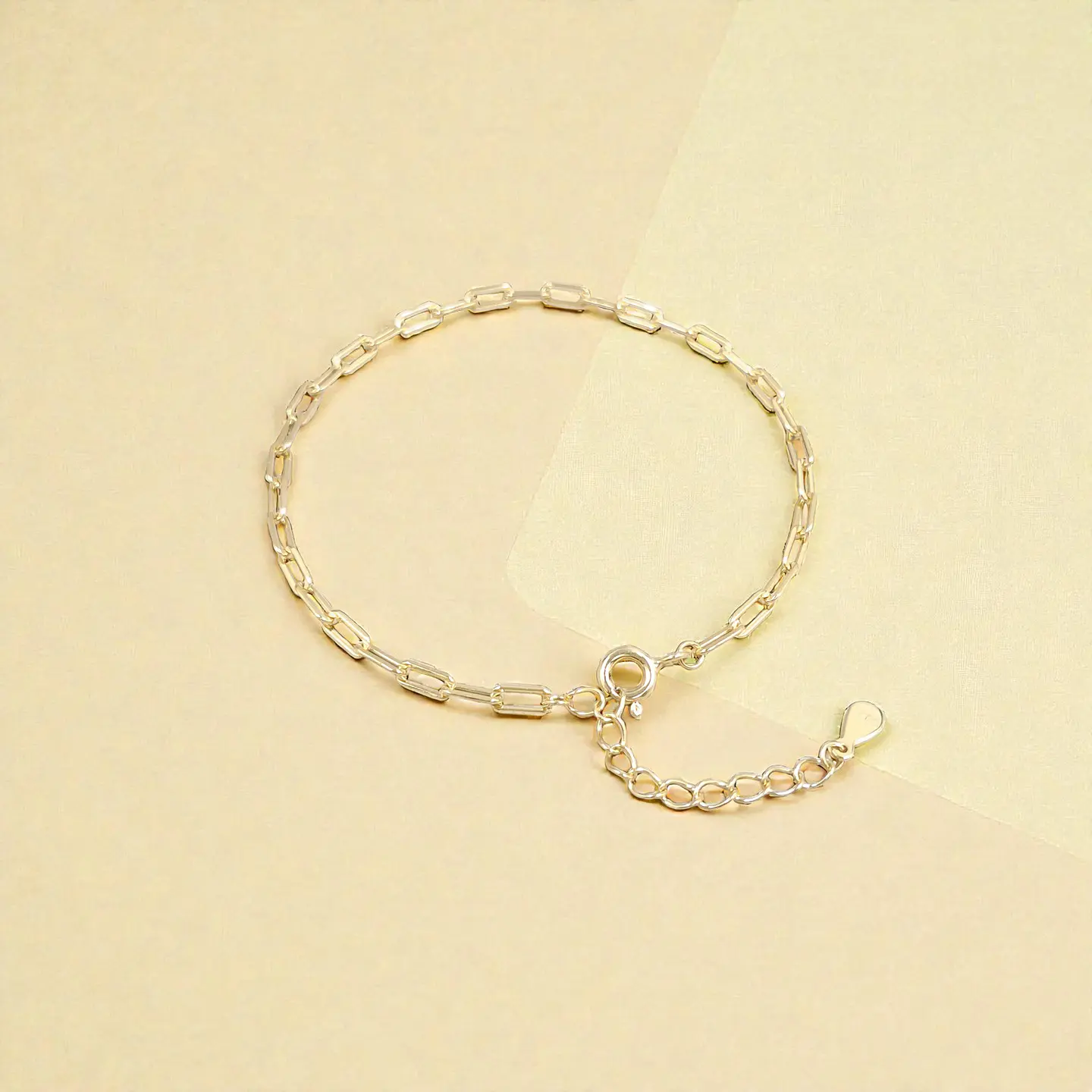 Pulsera Paper Clip | Plata 925 baño de oro 18k 2
