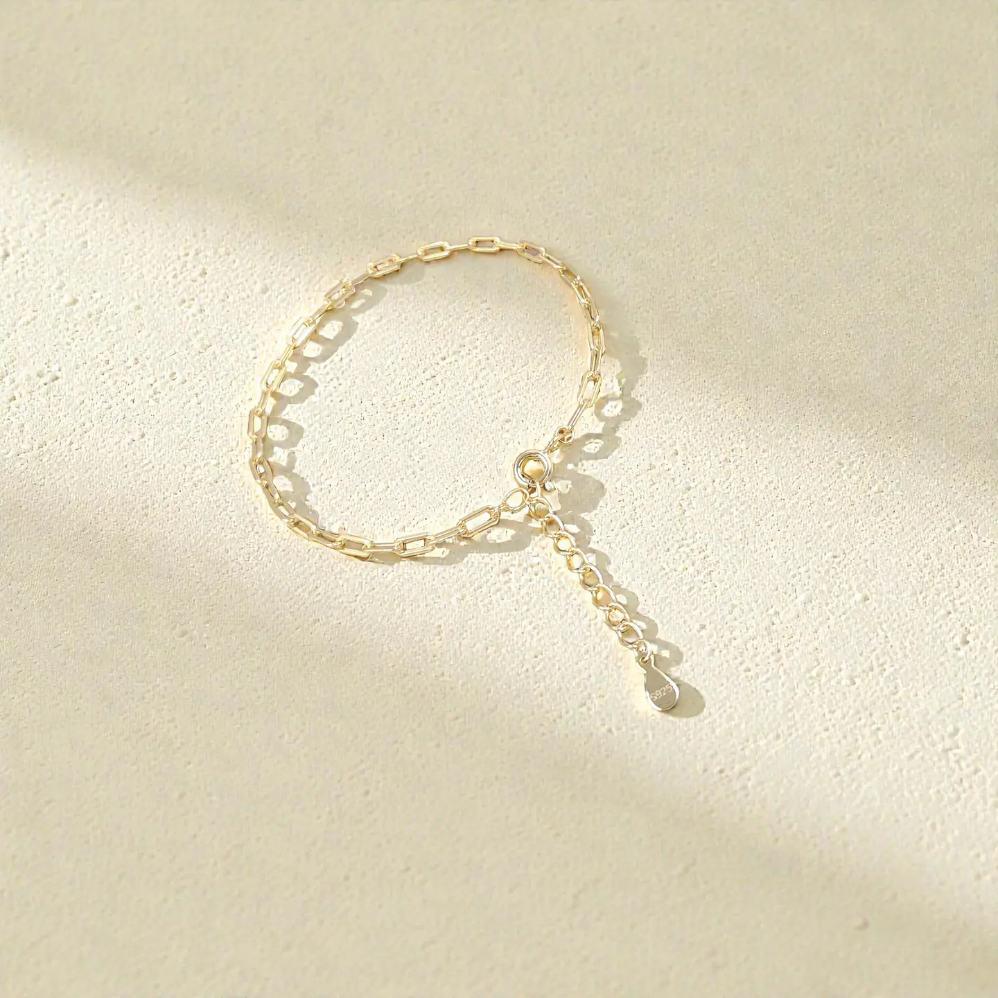 Pulsera Paper Clip | Plata 925 baño de oro 18k 4