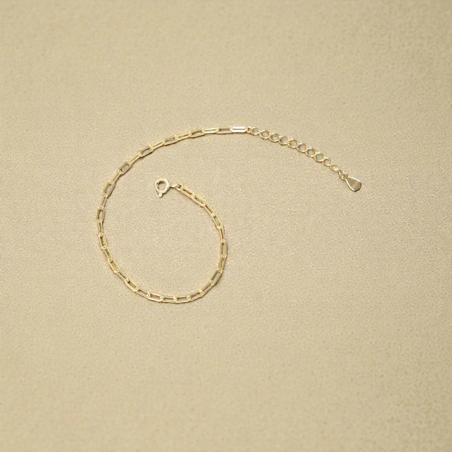 Pulsera Paper Clip | Plata 925 baño de oro 18k 3