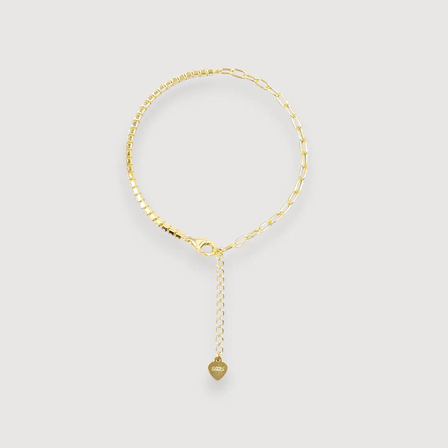 Pulsera Dúo Blanca | Plata 925 baño de oro 18k 1