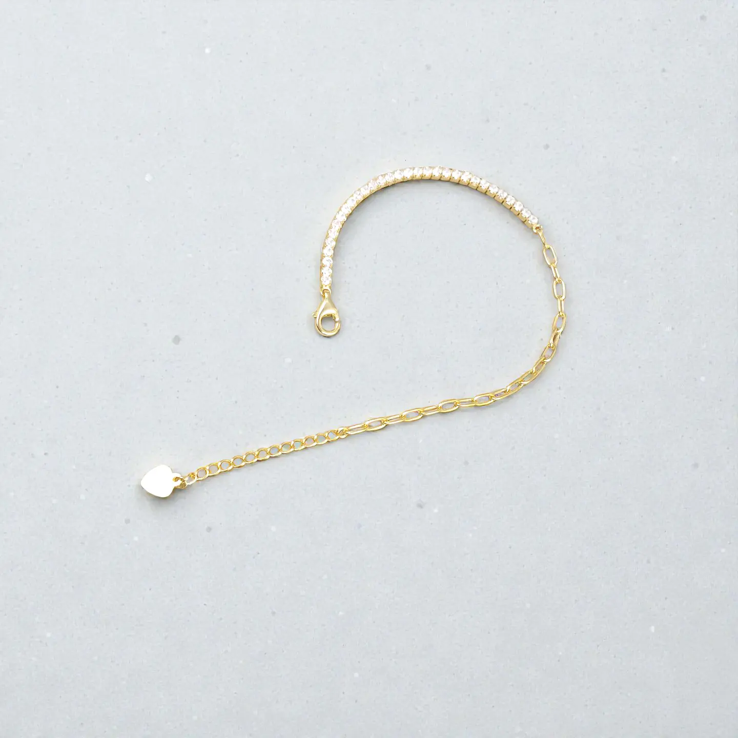 Pulsera Dúo Blanca | Plata 925 baño de oro 18k 3