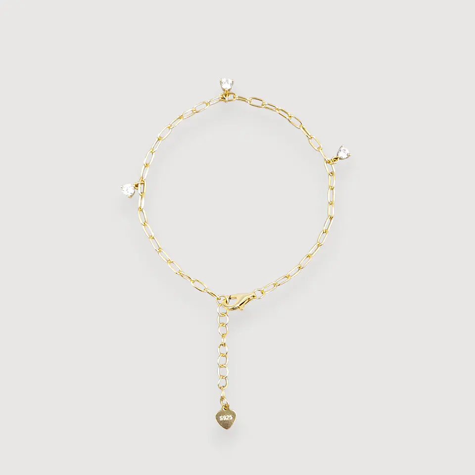 Pulsera Riviera | Plata 925 baño de oro 18k 1