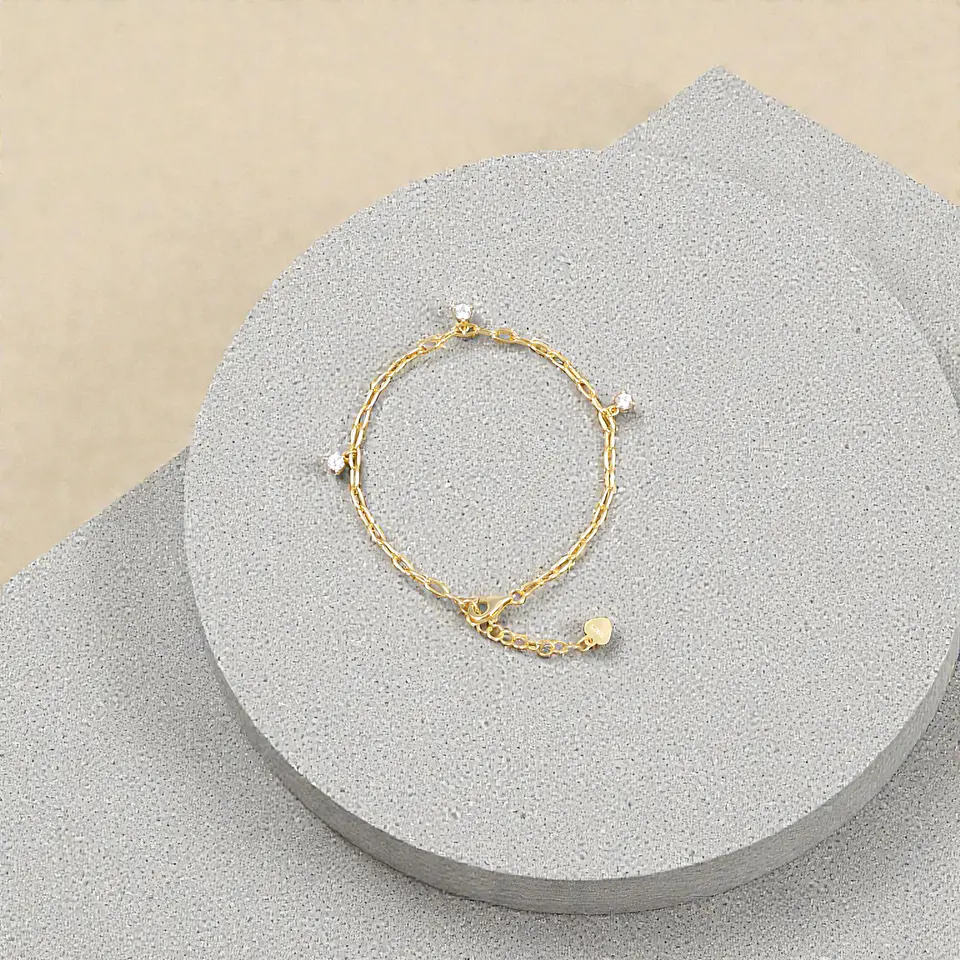 Pulsera Riviera | Plata 925 baño de oro 18k 3