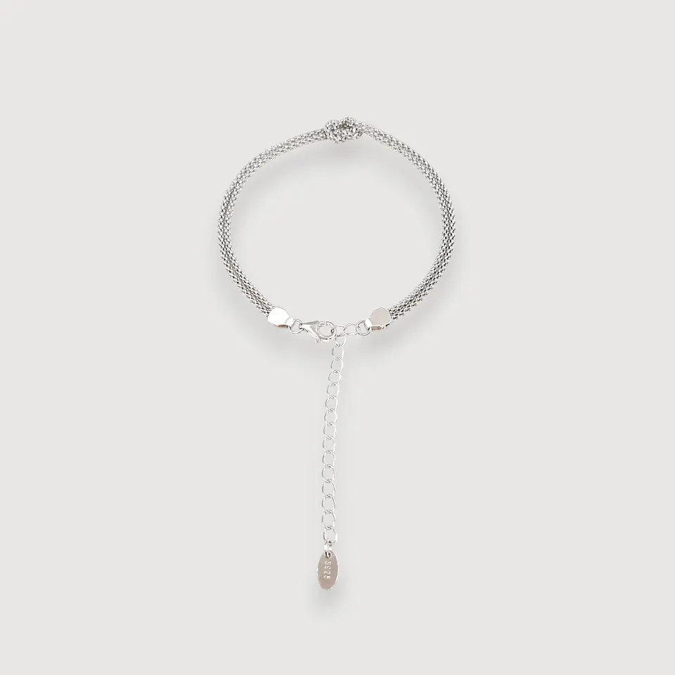 Pulsera Nudo | Plata 925 baño de rodio 1