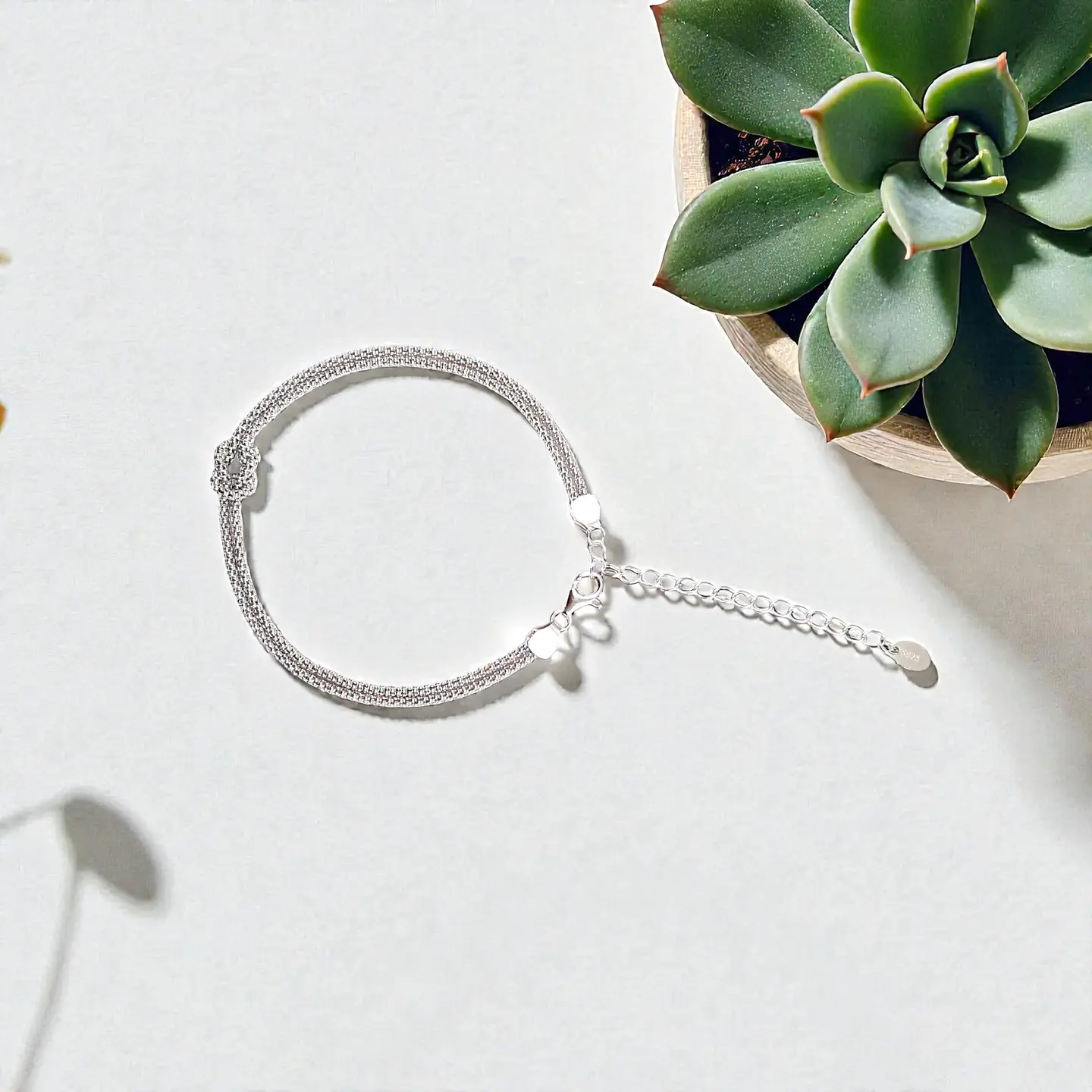 Pulsera Nudo | Plata 925 baño de rodio 4