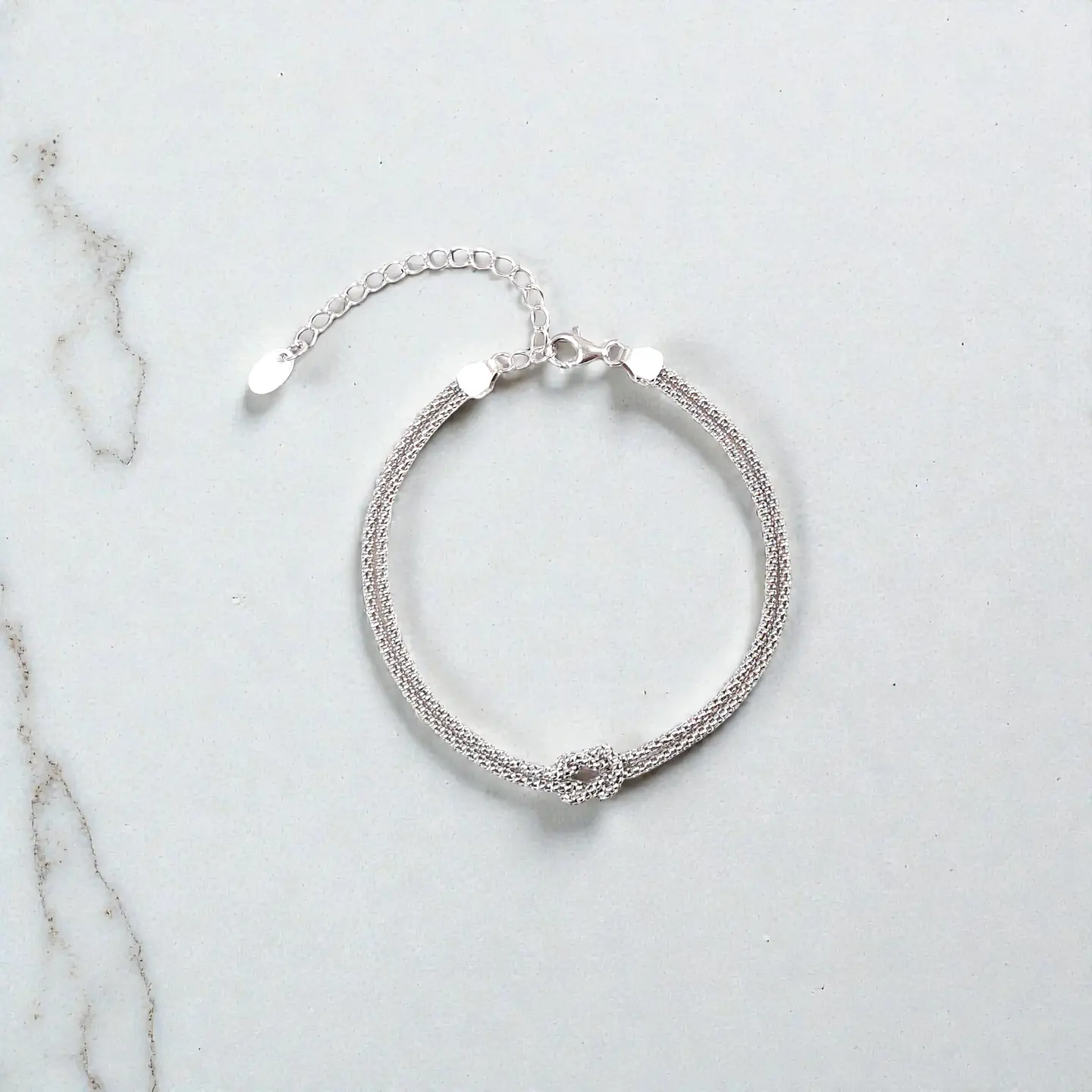 Pulsera Nudo | Plata 925 baño de rodio 2