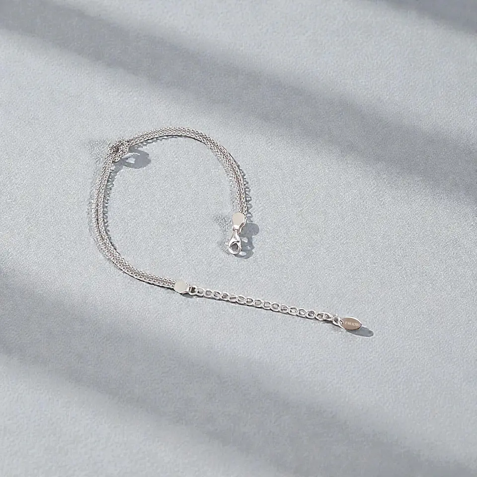 Pulsera Nudo | Plata 925 baño de rodio 3