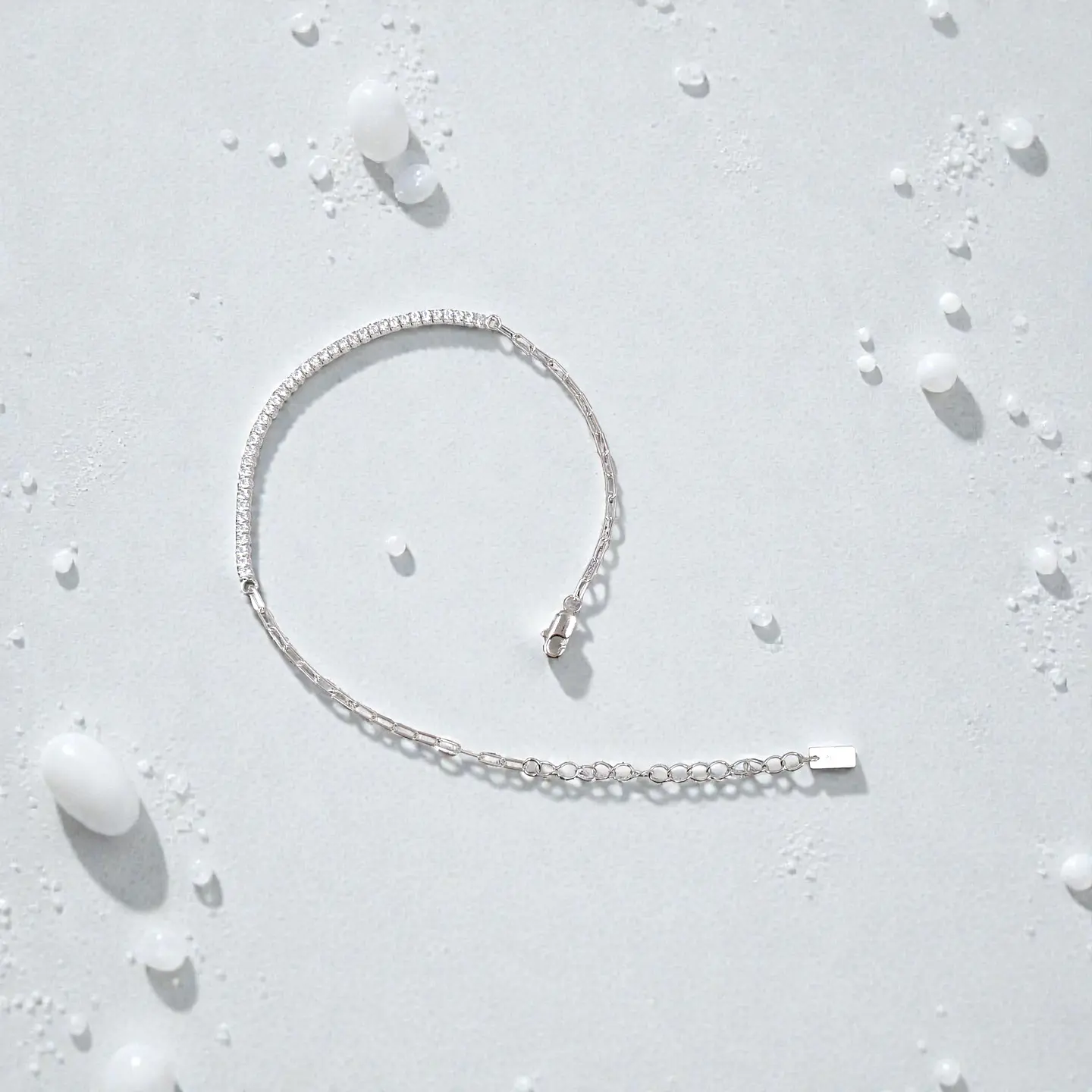 Pulsera Laura | Plata 925 baño de rodio 4