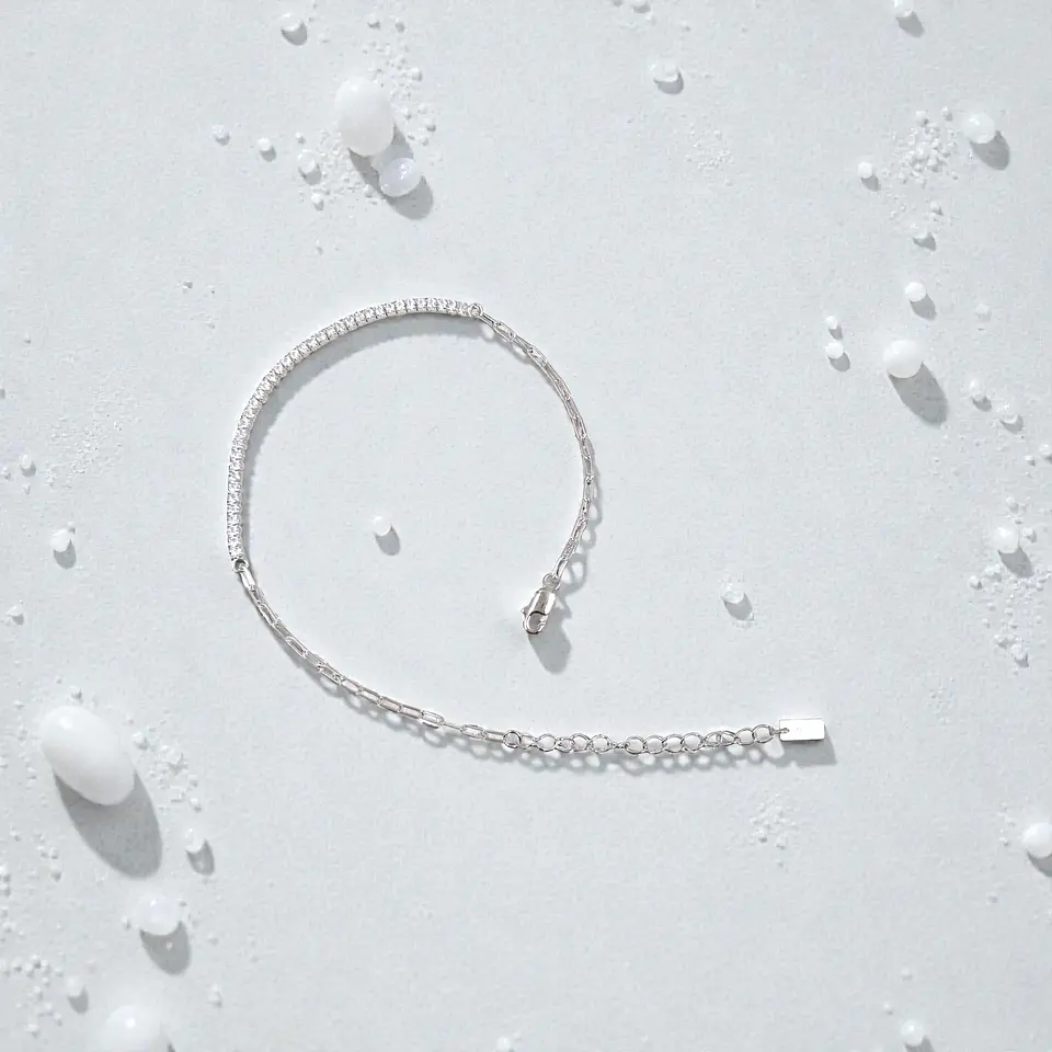 Pulsera Laura | Plata 925 baño de rodio 4