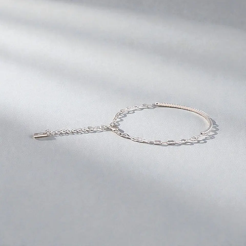 Pulsera Laura | Plata 925 baño de rodio 3