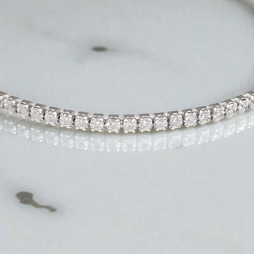 Pulsera Alianza | Plata 925 baño de rodio 4