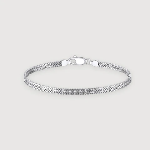 Pulsera Espiga | Plata 925 baño de rodio