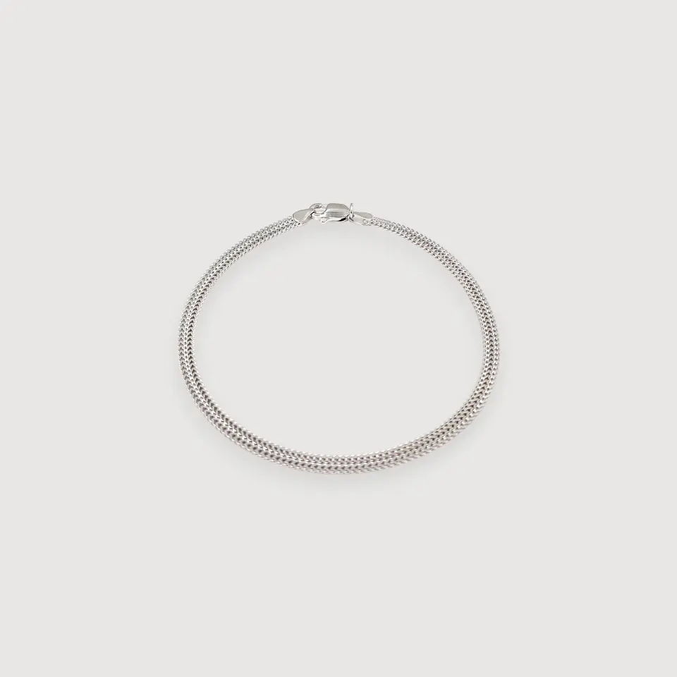Pulsera Espiga | Plata 925 baño de rodio 4