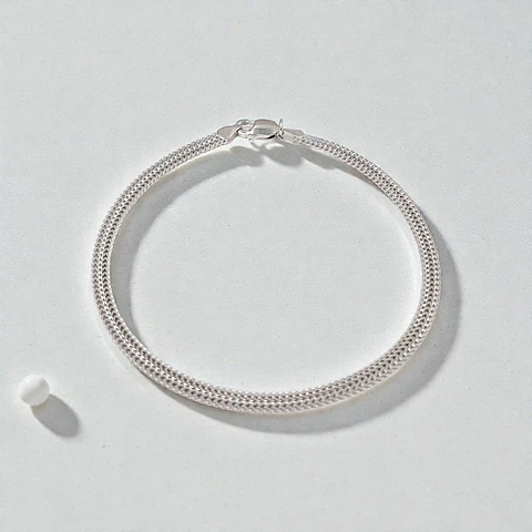 Pulsera Espiga | Plata 925 baño de rodio