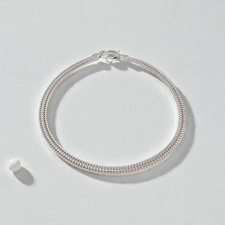 Pulsera Espiga | Plata 925 baño de rodio 2