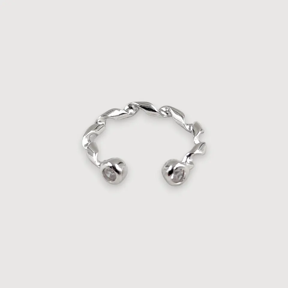 Ear cuff Twist | Plata 925 baño de rodio 1