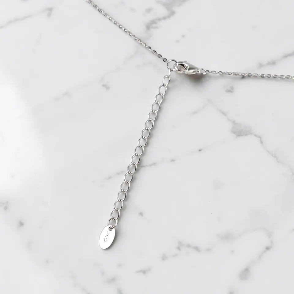 Collar Cruz | Plata 925 baño de rodio 3
