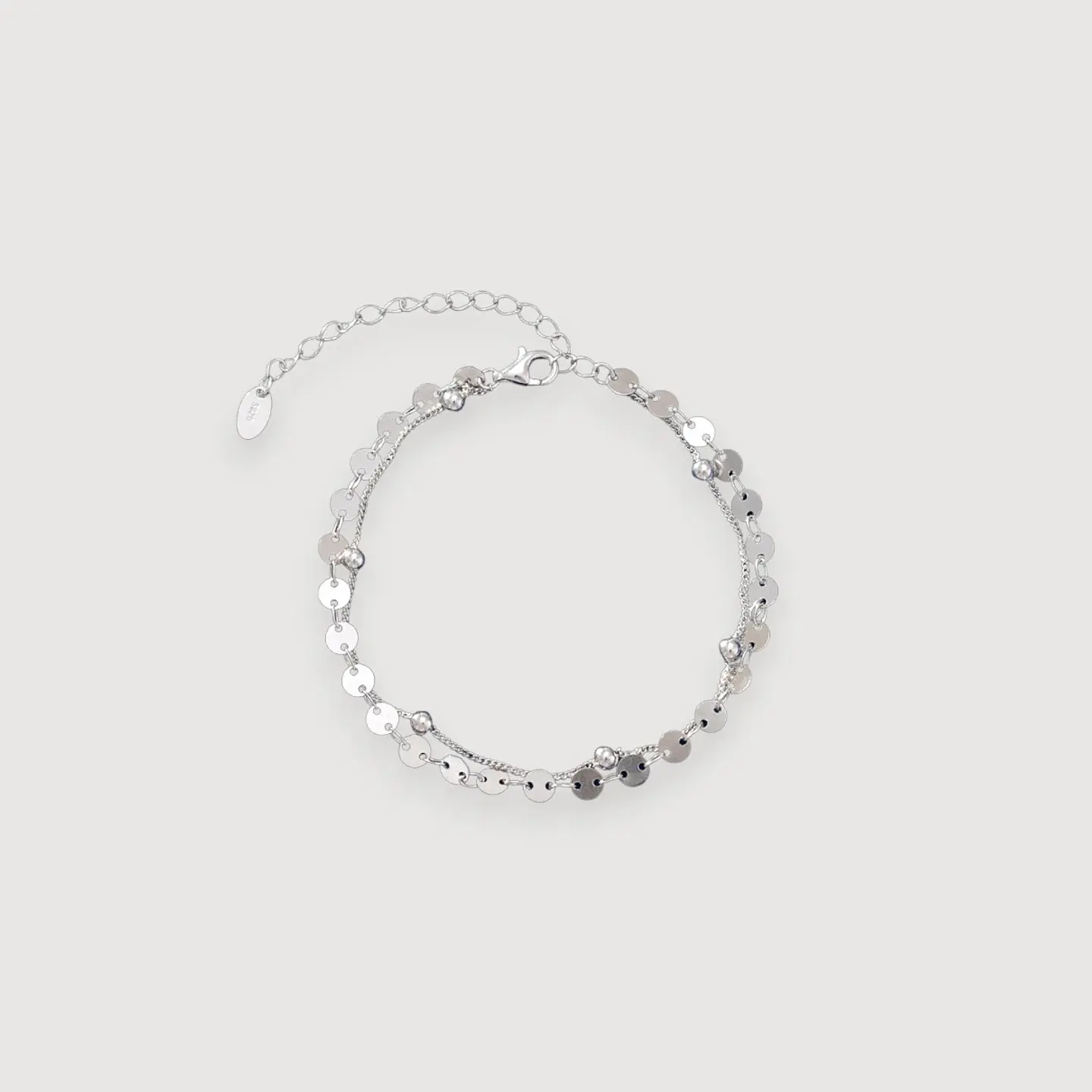 Pulsera Disco | Plata 925 baño de rodio 1