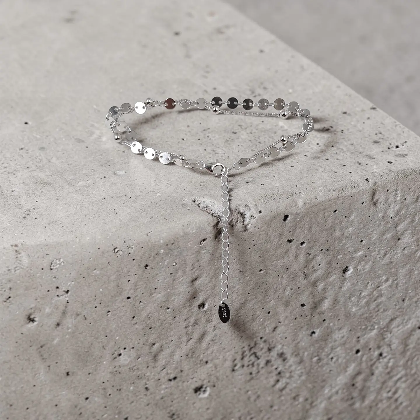 Pulsera Disco | Plata 925 baño de rodio 3