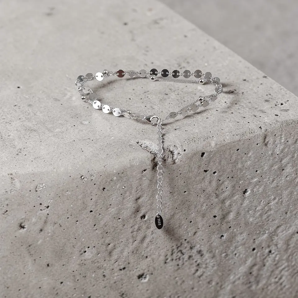 Pulsera Disco | Plata 925 baño de rodio 3