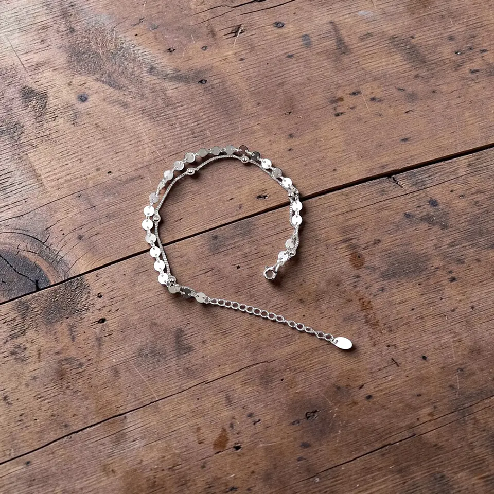 Pulsera Disco | Plata 925 baño de rodio 2