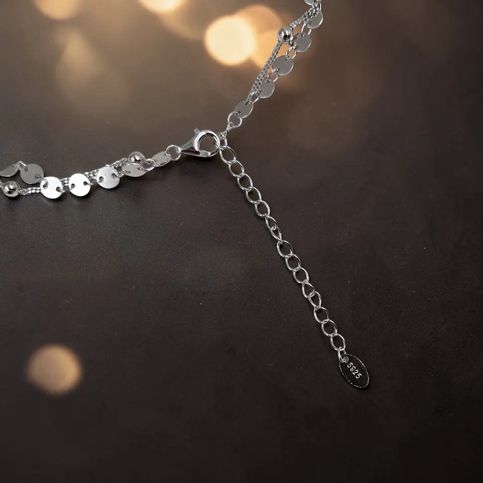 Pulsera Disco | Plata 925 baño de rodio 4