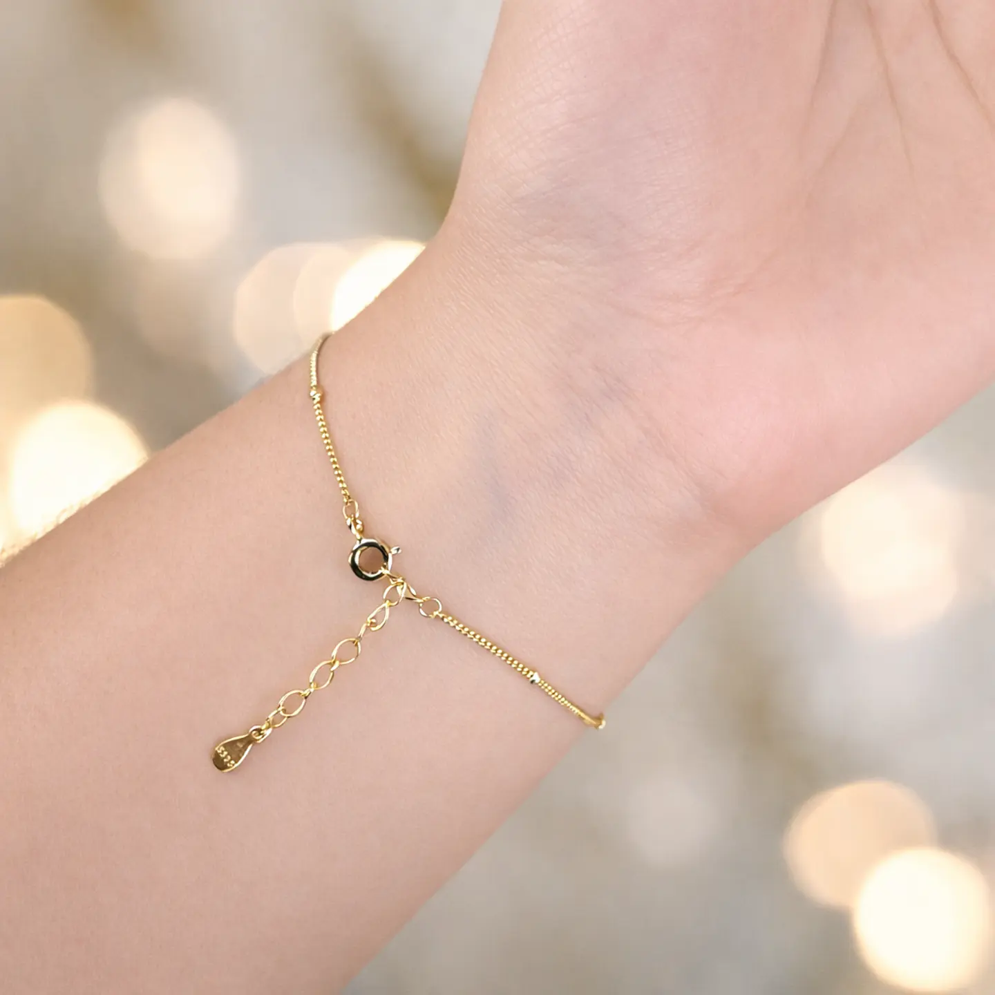 Pulsera Bruma | Plata 925 baño de oro 18k 8