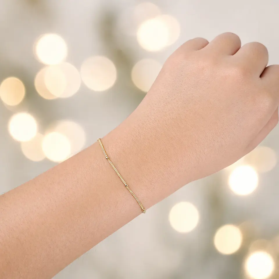 Pulsera Bruma | Plata 925 baño de oro 18k 7