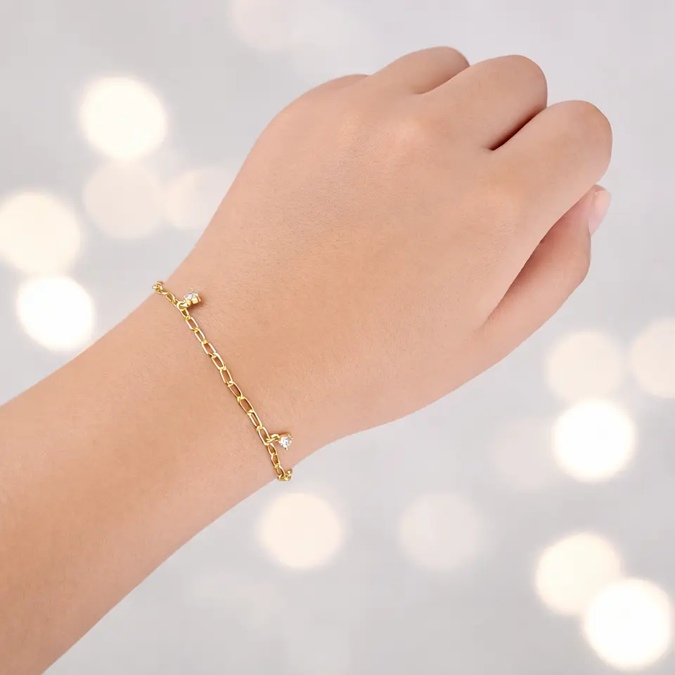 Pulsera Riviera | Plata 925 baño de oro 18k 6