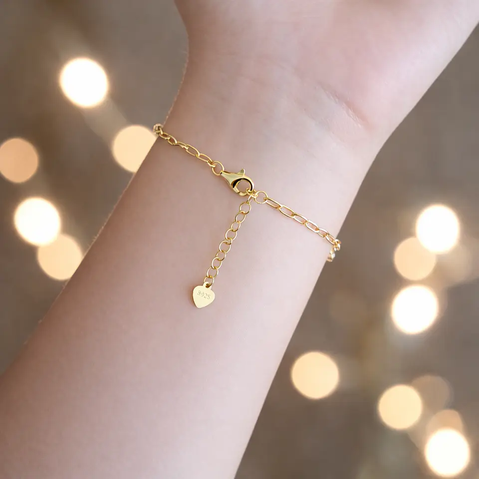 Pulsera Riviera | Plata 925 baño de oro 18k 7