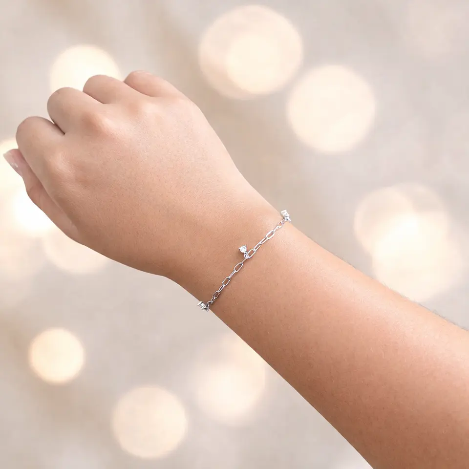 Pulsera Riviera | Plata 925 baño de rodio 6